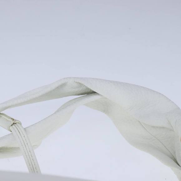 CELINE Hand Bag Leather White Auth 105488 - Picture 8 of 16